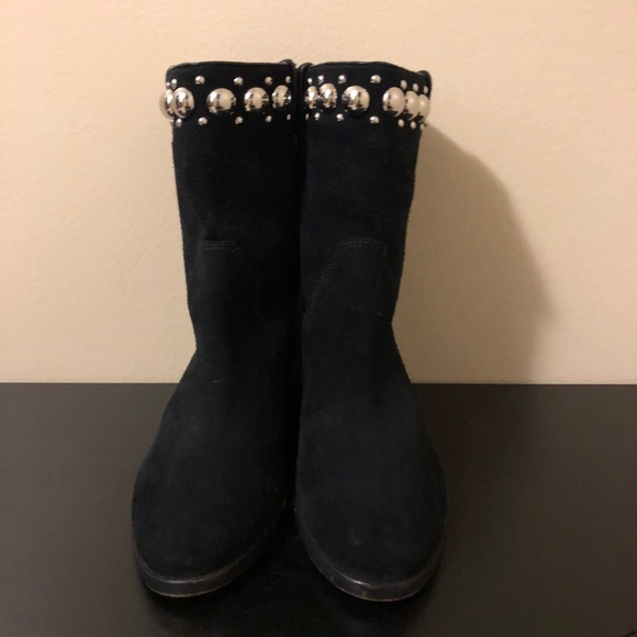 Michael Kors”Hayes”Sphere Stud Suede Booties-5.5 - Picture 9 of 12